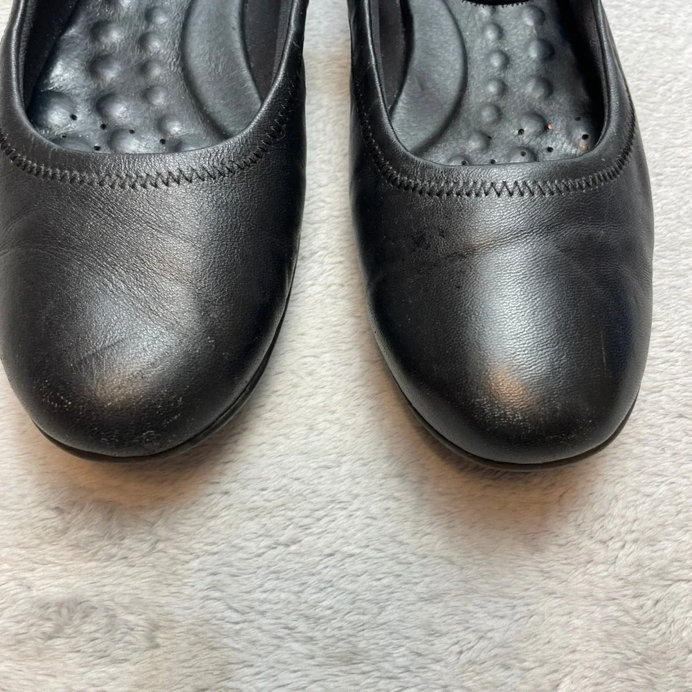 Walking Cradles Womens Leather Mary Jane Flats Size 11S Black Comfort Shoes Slim